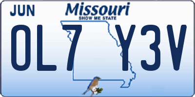 MO license plate OL7Y3V
