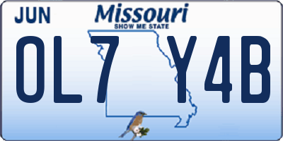 MO license plate OL7Y4B