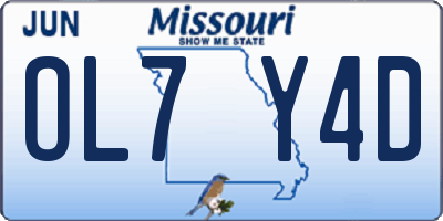 MO license plate OL7Y4D
