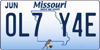 MO license plate OL7Y4E