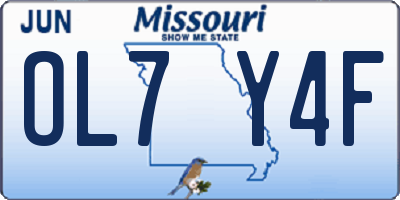 MO license plate OL7Y4F
