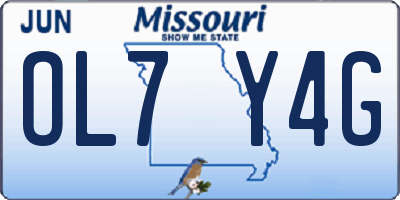 MO license plate OL7Y4G