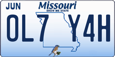 MO license plate OL7Y4H