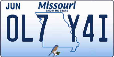 MO license plate OL7Y4I