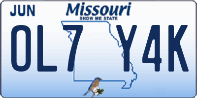 MO license plate OL7Y4K
