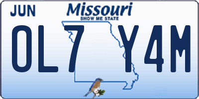 MO license plate OL7Y4M