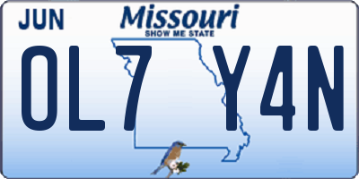 MO license plate OL7Y4N