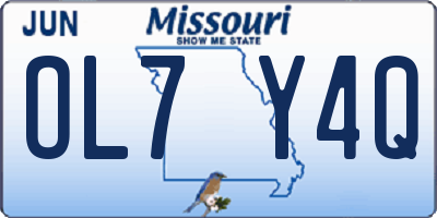 MO license plate OL7Y4Q