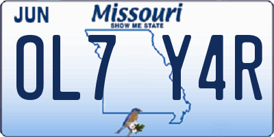 MO license plate OL7Y4R