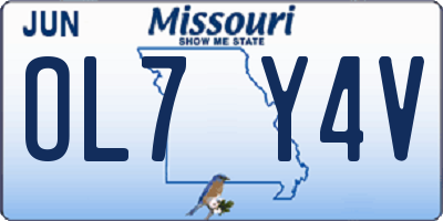 MO license plate OL7Y4V