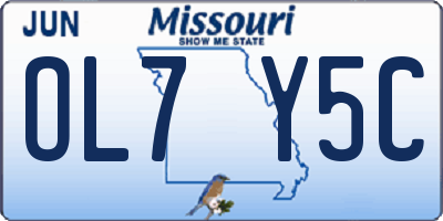 MO license plate OL7Y5C