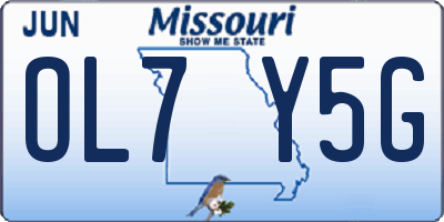 MO license plate OL7Y5G