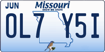 MO license plate OL7Y5I