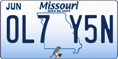 MO license plate OL7Y5N