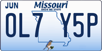MO license plate OL7Y5P