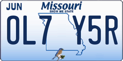 MO license plate OL7Y5R