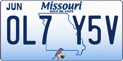 MO license plate OL7Y5V