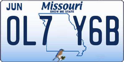 MO license plate OL7Y6B