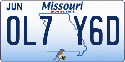 MO license plate OL7Y6D
