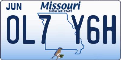 MO license plate OL7Y6H