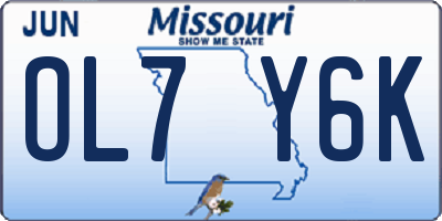 MO license plate OL7Y6K