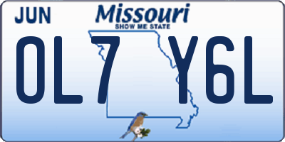 MO license plate OL7Y6L
