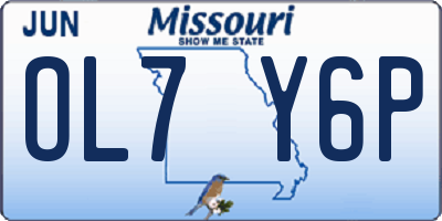 MO license plate OL7Y6P
