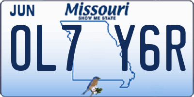 MO license plate OL7Y6R