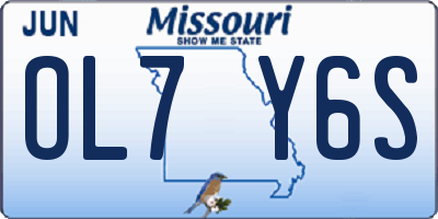 MO license plate OL7Y6S