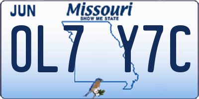 MO license plate OL7Y7C
