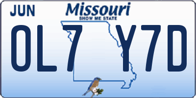 MO license plate OL7Y7D