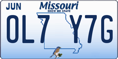 MO license plate OL7Y7G