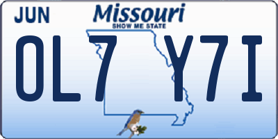 MO license plate OL7Y7I