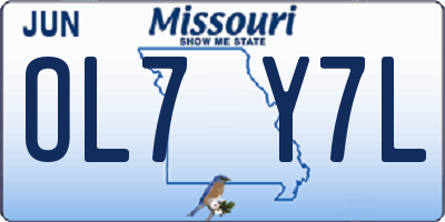MO license plate OL7Y7L