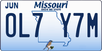 MO license plate OL7Y7M
