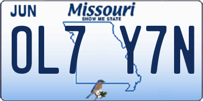 MO license plate OL7Y7N
