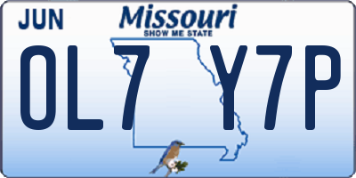 MO license plate OL7Y7P