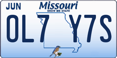 MO license plate OL7Y7S