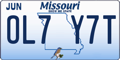 MO license plate OL7Y7T