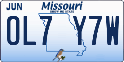 MO license plate OL7Y7W