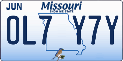 MO license plate OL7Y7Y
