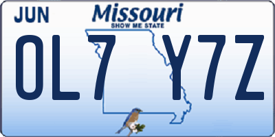 MO license plate OL7Y7Z