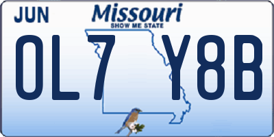 MO license plate OL7Y8B