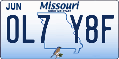 MO license plate OL7Y8F