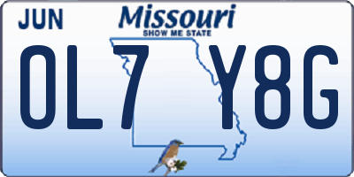 MO license plate OL7Y8G