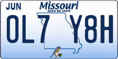 MO license plate OL7Y8H