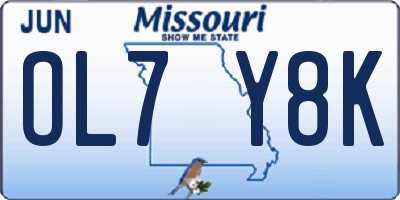 MO license plate OL7Y8K