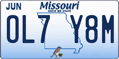 MO license plate OL7Y8M