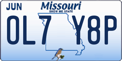 MO license plate OL7Y8P