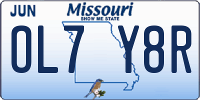 MO license plate OL7Y8R